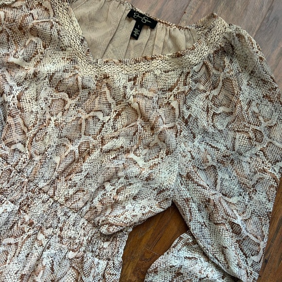 Jessica Simpson Women’s Size Large Faux Snakeskin Dress - Picture 3 of 9